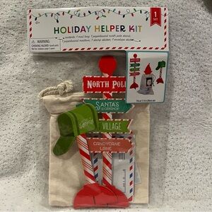 North Pole Sign Elf Holiday Helper Christmas Prop Kit